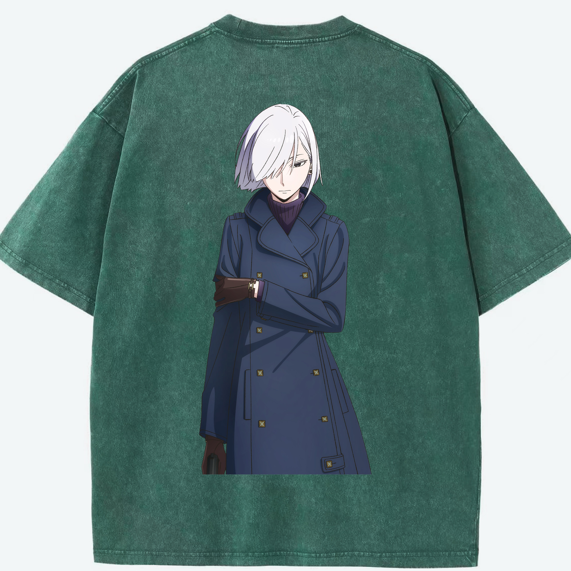 （画像用） SPY×FAMILY间谍家家酒 綿100% ヴィンテージ風 半袖Tシャツ（背面プリント）